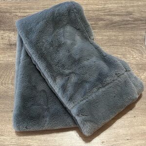 Studio gray faux fur infinity scarf